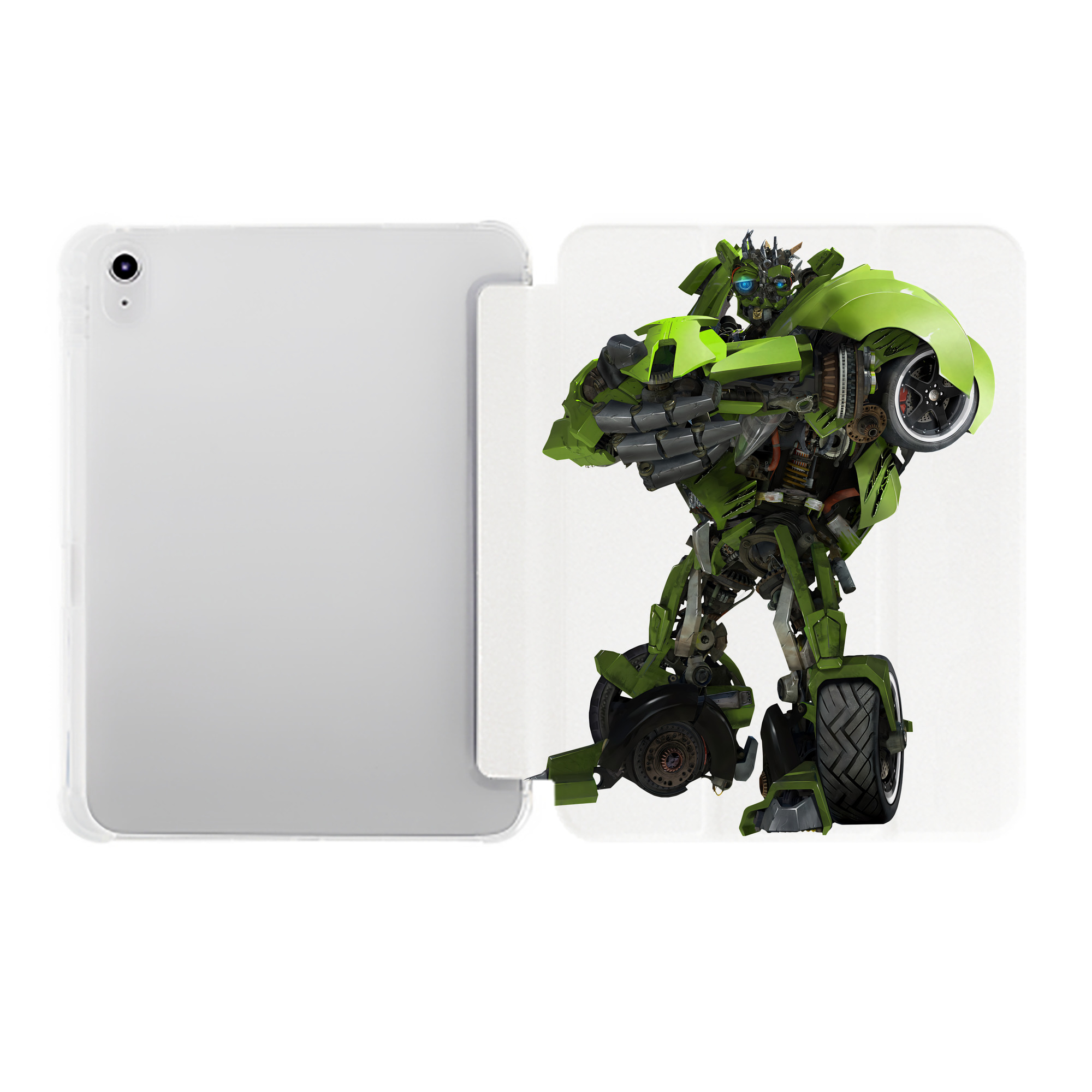 （画像用） Transformers トランスフォーマー IPad ケース ペン収納付き 三つ折りスタンド PUレザー×シリコン 対応機種9.5/10.5/10.9インチ